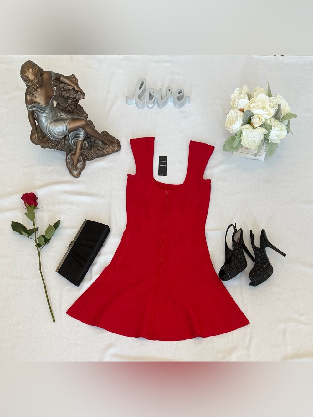 New! Bebe Red Hot Elegant Bandage Mini Dress